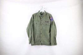 Vtg 60s Vietnam Era Mens 15.5 33 US European Berlin OG 107 Sateen Cotton Shirt - £70.56 GBP