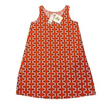 NEW Orla Kiely x Uniqlo Sleeveless Cotton Dress Orange Floral Pockets Me... - $82.24