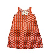 NEW Orla Kiely x Uniqlo Sleeveless Cotton Dress Orange Floral Pockets Me... - £65.89 GBP