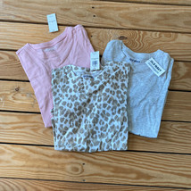 lot of 3 old navy NWT girl’s long sleeve shirt size 5T Cheetah pink Grey F1 - $22.37