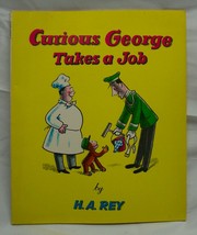 Vintage Curious George Takes A Job Children&#39;s Book Scholastic - £11.87 GBP