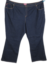 Woman Within Dark Wash Stretch Denim Jeans Plus Size 36 TALL 53-59 Inch ... - £31.45 GBP