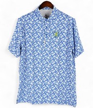 US Open Golf Polo Shirt Mens L Blue Floral 122nd US Open The Country Clu... - $37.15