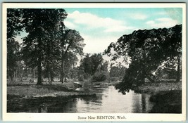 Scenic River View Near Renton Washington WA UNP WB Postcard C15 - £15.72 GBP