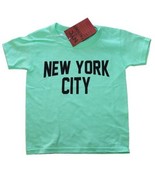 New York City Toddler T-Shirt Screenprinted Mint Green Baby Lennon Tee - £9.43 GBP