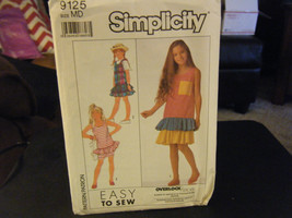 Simplicity 9125 Girl&#39;s Dress or Jumper Pattern - Size (8-10) Chest 27-28... - $11.31