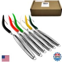 VMSIXVM Diamond Jigs 1-16oz Saltwater Flat Metal Jigging Spoon Fishing Lure - $50.55