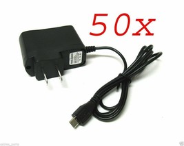 50X Micro Usb Home Wall Ac Charger For Blackberry Htc Lg Samsung Cell Phone - £63.86 GBP