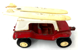 Vintage Tootsietoy 1969 Red Dune Buggy W/2 Surfboards - Nice!!! Metal White Top - £39.56 GBP