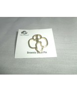 GIRL SCOUTS BROWNIE Pin Scouting Membership Pin Pinback Gold Tone Color NEW - £7.06 GBP