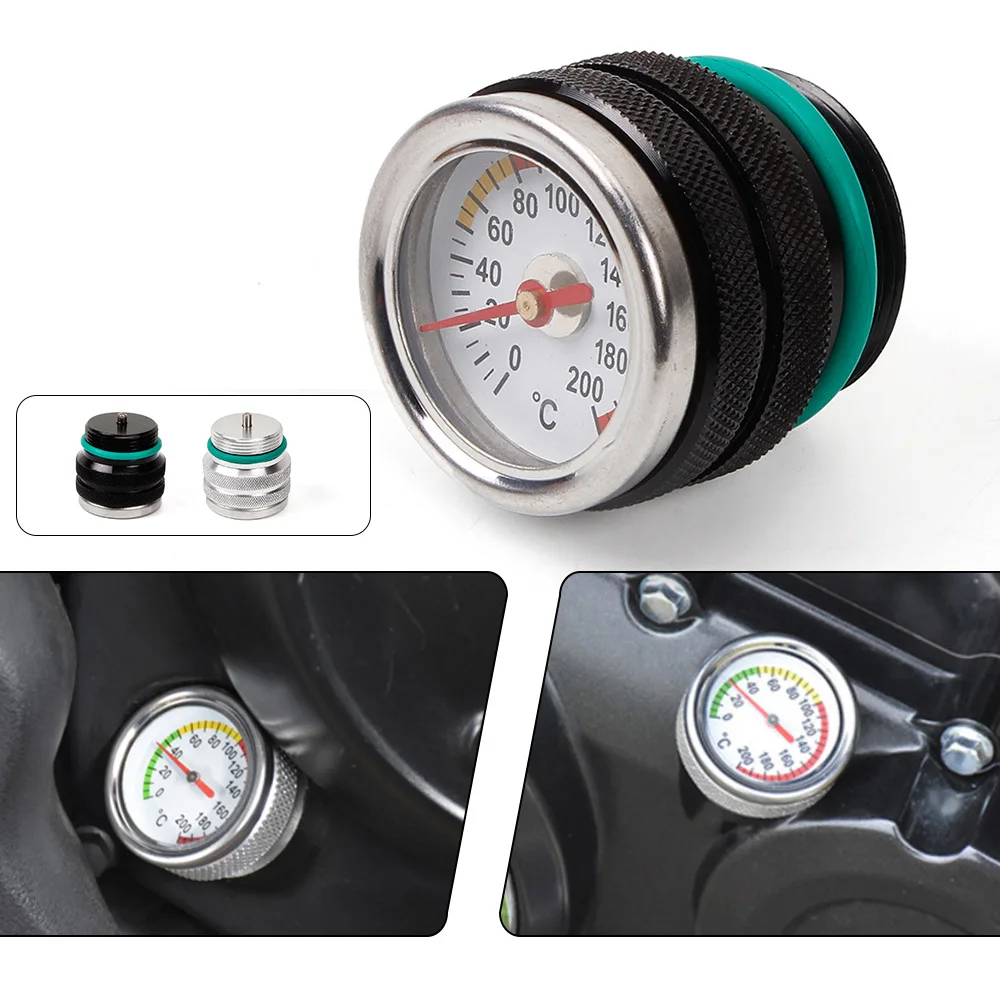 Aluminum Alloy Motorcycle Engine Oil Temperature Gauge M30*1.5 Universal for - £21.81 GBP