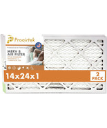 Proairtek AF14241M08SWH Model MERV 8 14x24x1 Air Filter (Pack of 2) - £25.40 GBP