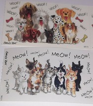 Stickers SUZY&#39;S ZOO Pets Dogs &amp; Cats of Duckport 2 Sheets Mods 2x3.5&quot; - $5.94