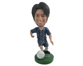 Custom Bobblehead Male Soccer Player Doing The Tricks With The Ball - Sports &amp; H - £69.69 GBP