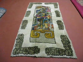 4&#39; X 7&#39; Vintage Handmade Knotted Tribal Nomadic Shag Wool Rug Carpet Prince - £368.40 GBP