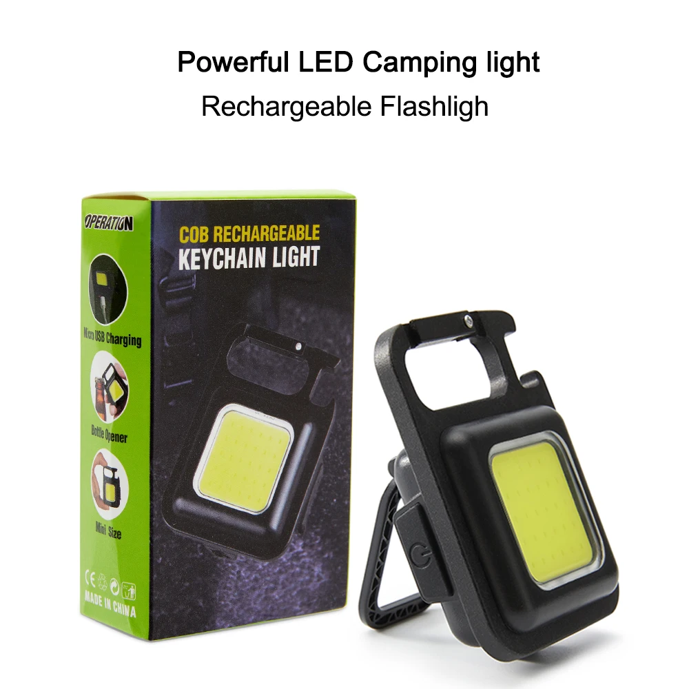 Mini LED Flashlight Camping Lantern Keychain Rechargeable LED Working Light For - £13.22 GBP