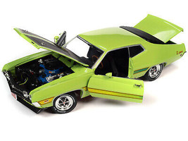 1971 Ford Torino Cobra Grabber Lime Green w Matt Black Hood Stripes Class of 197 - £84.75 GBP