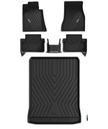 3W Fits 2017-2023 BMW 5 Series Black All Weather Floor Mats and Cargo Li... - $1,472.34 MXN