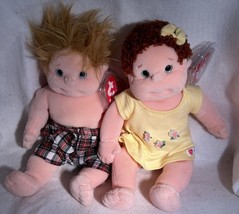 Htf B EAN Ie Baby Kids Set Of 2 - &quot;Curly&quot; &amp; &quot;Chipper&quot; w/Tag Covers - £15.82 GBP