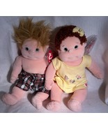 HTF BEANIE BABY KIDS SET OF 2  - &quot;CURLY&quot; &amp; &quot;CHIPPER&quot; w/Tag Covers - €16,93 EUR