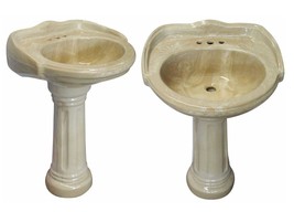 Mexican Pedestal Sink  Roman Style Handcrafted Ceramic - Marble design - - $16,842.45 MXN