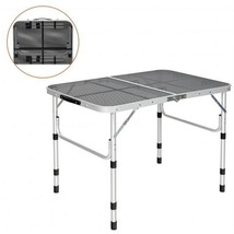 Folding Grill Table for Camping Lightweight Aluminum Metal Grill Stand T... - £74.93 GBP