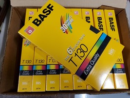 Vintage Sealed Basf T130 Vhs 6.5 Hour Blank Cassette Tape - £7.88 GBP