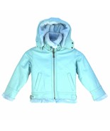 Tanner Avenue, B-3 Kids Bomber Leather Jacket Artificial fur Lining &amp; Ho... - $2,146.62 MXN