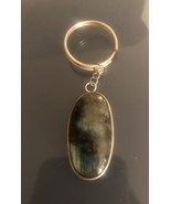 Natural Labradorite Gemstone Keychain  - $6.99