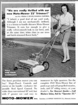 1959 Print Ad Moto-Mower 22&quot; Trimmer Lawn Mowers Detroit Harvester Richm... - £8.54 GBP