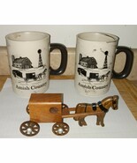 Amish Country Coffee Mug Cup and Vintage Horse and Carriage Buggy - $728.05 MXN