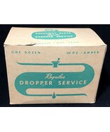 BROCKAWAY GLASS Vintage 1/2 oz Amber Regular Dropper Service EMPTY BOX R... - £7.96 GBP