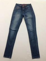 Zengzhi Jeans Women&#39;s 27 Stretch  Skinny Low Rise Blue Jeans - $150.76 MXN