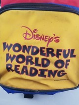 Vintage Disney Mickey Mouse Backpack Wonderful World of Reading 2 Compartments - £26.08 GBP