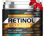 Retinol Cream for Face w/Hyaluronic Acid, Moisturizer Anti Aging Collage... - $19.79