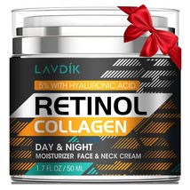 Retinol Cream for Face w/Hyaluronic Acid, Moisturizer Anti Aging Collage... - £15.49 GBP