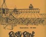 Rusty Roof Restaurant Menu Northern California 1990&#39;s - $17.82