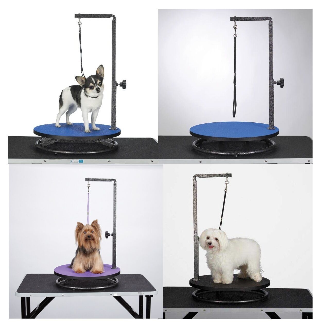 Small Pet Round Rotating Grooming Tables - Dog Groomer Table for Smaller Pets