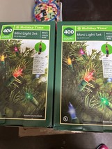 800 Multi colored Mini Lights Brand new in Box Green wire Holiday Time - £34.79 GBP