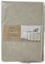 Bee &amp; Willow Textured Weave Laminated Tablecloth 70in Round Oeko-tex Tau... - $32.99