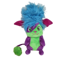 9&quot; Popples Spin Master Yikes Green Purple Popple Stuffed Animal Plush Toy - £13.71 GBP
