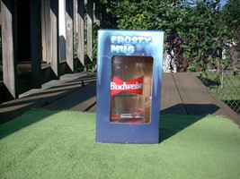 Vintage 1997 Budweiser Frosty Mug w/Red White &amp; Blue Flag Pieces in Original Box - £7.99 GBP