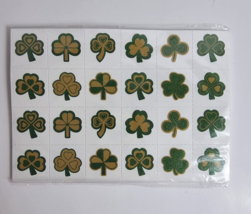 240 Pcs St Patrick&#39;s Day Temporary Tattoos Shamrock Green Gold Glitter - £4.42 GBP