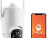 Dzees Wireless Outdoor Wifi Security Cameras, Siren Alarm Spotlight, Clo... - £91.76 GBP