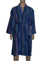 Missoni Home Striped Medium or Large Shawl Collar Bath Robe - Blue - £221.69 GBP