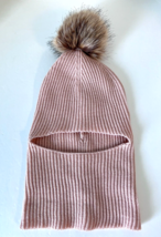 Light Peach Knitted Beanie Hat Stretchy #N - £6.86 GBP