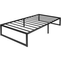 Twin Size 14 Inch Black Metal Steel Slat Platform Bed - $3,905.98 MXN