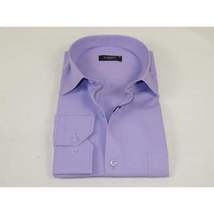 Men's Shirt By CASILA Turkey Cotton Blend Long Sleeves 502000-10 Solid Lavender image 3