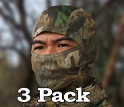 3 PACK - Camouflage Men&#39;s Balaclava - UV, Wind Protection REAL WOODLAND ... - $391.25 MXN
