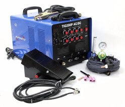 TIG200P 200A Tig Mma Pulse Dc Inverter Welding Machine w/FOOT Pedal &amp; Argon Reg - £384.08 GBP